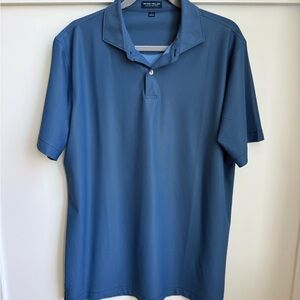Peter Millar Slate Blue Short-Sleeve Performance Polo